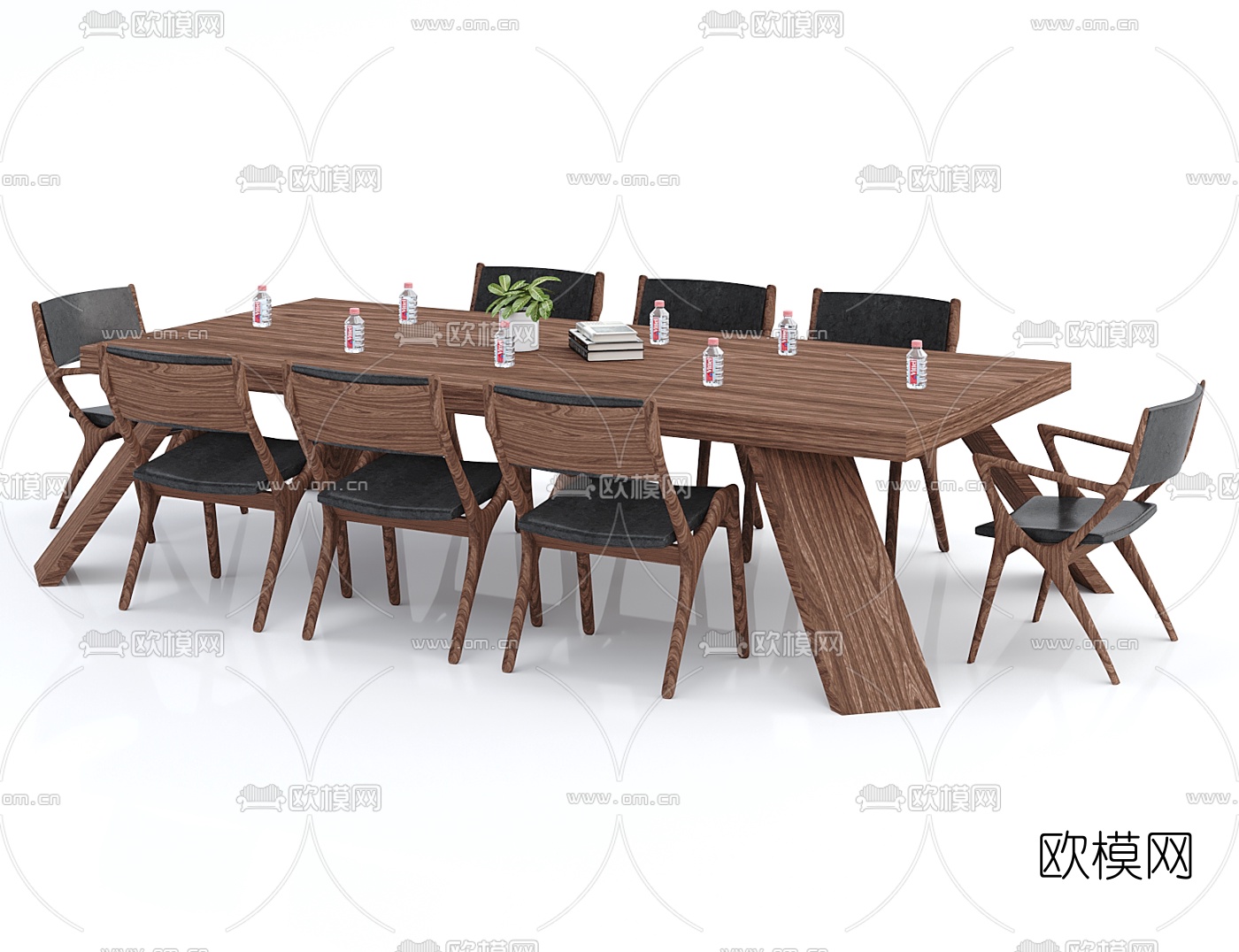 现代办公会议台3d模型下载