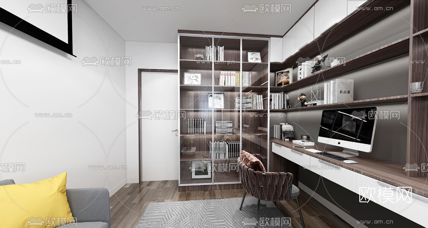 现代儿童书房vr全景3d模型