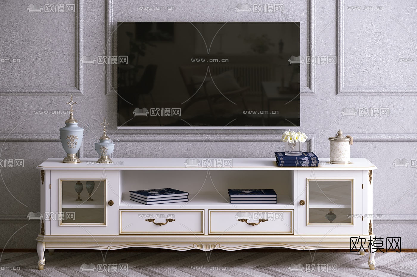 欧式电视柜3d模型