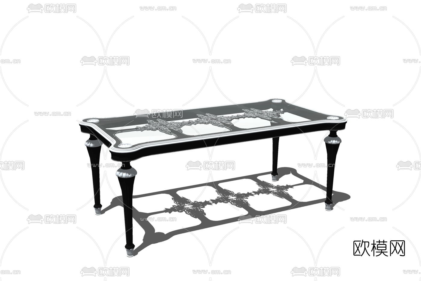 欧式餐桌免费su模型下载