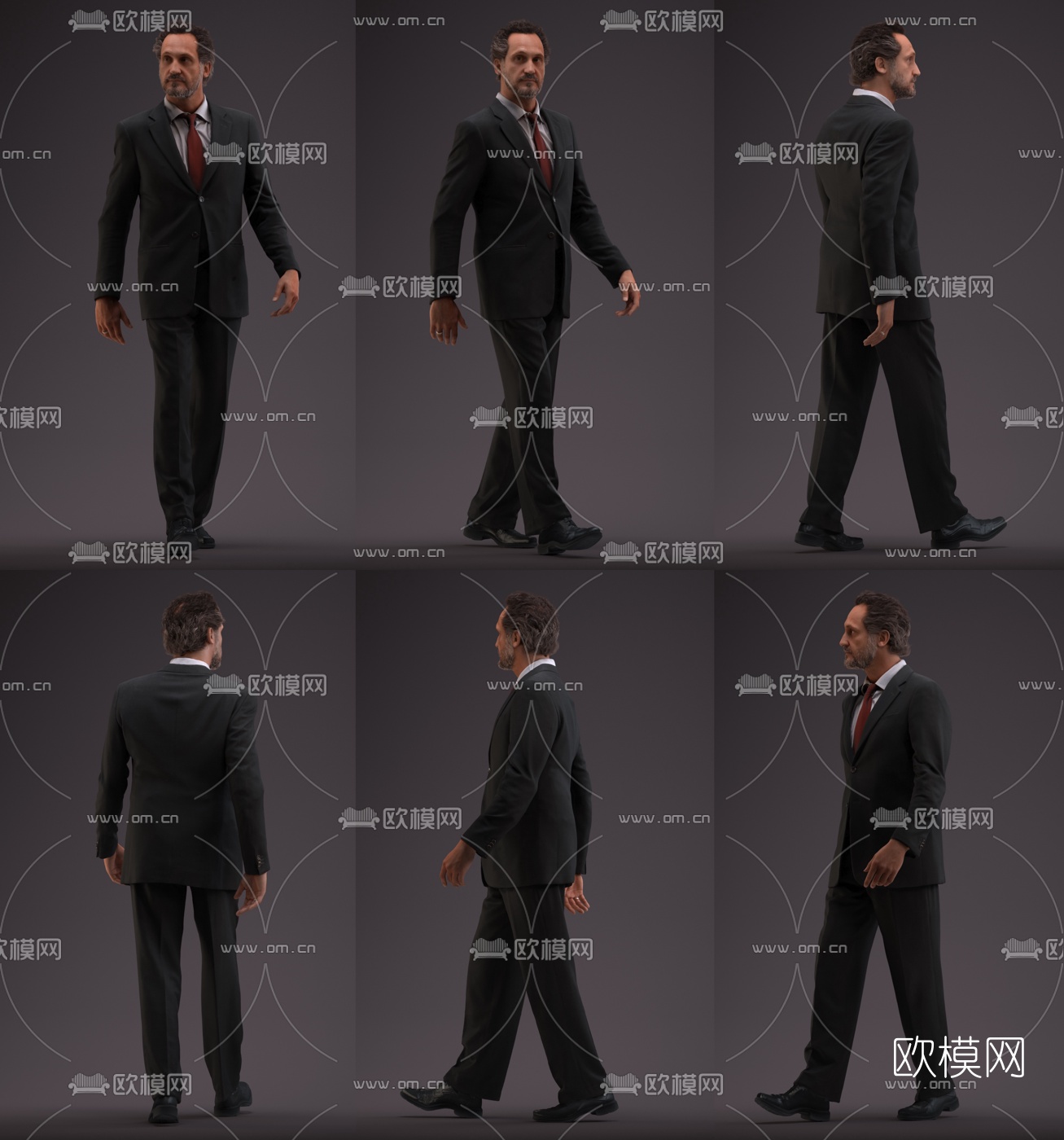欧式商务男人3d模型