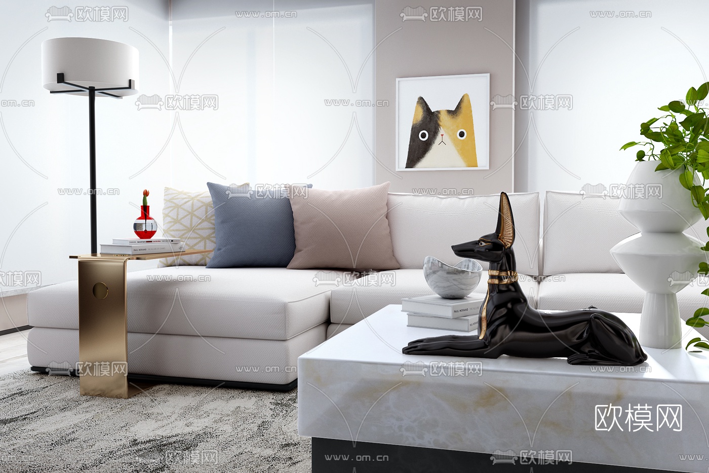 Elizabeth Metcalfe设计 现代客厅3d模型下载（渲染图3）