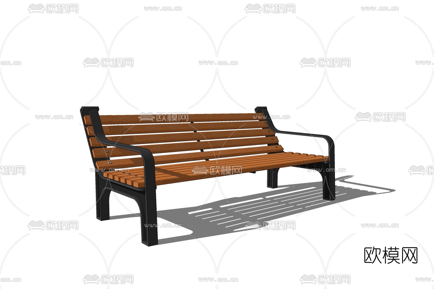 现代实木户外椅免费su模型下载