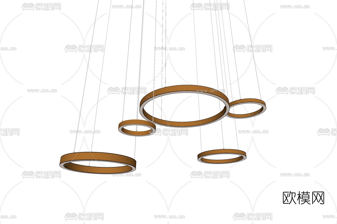 现代吊灯免费su模型下载