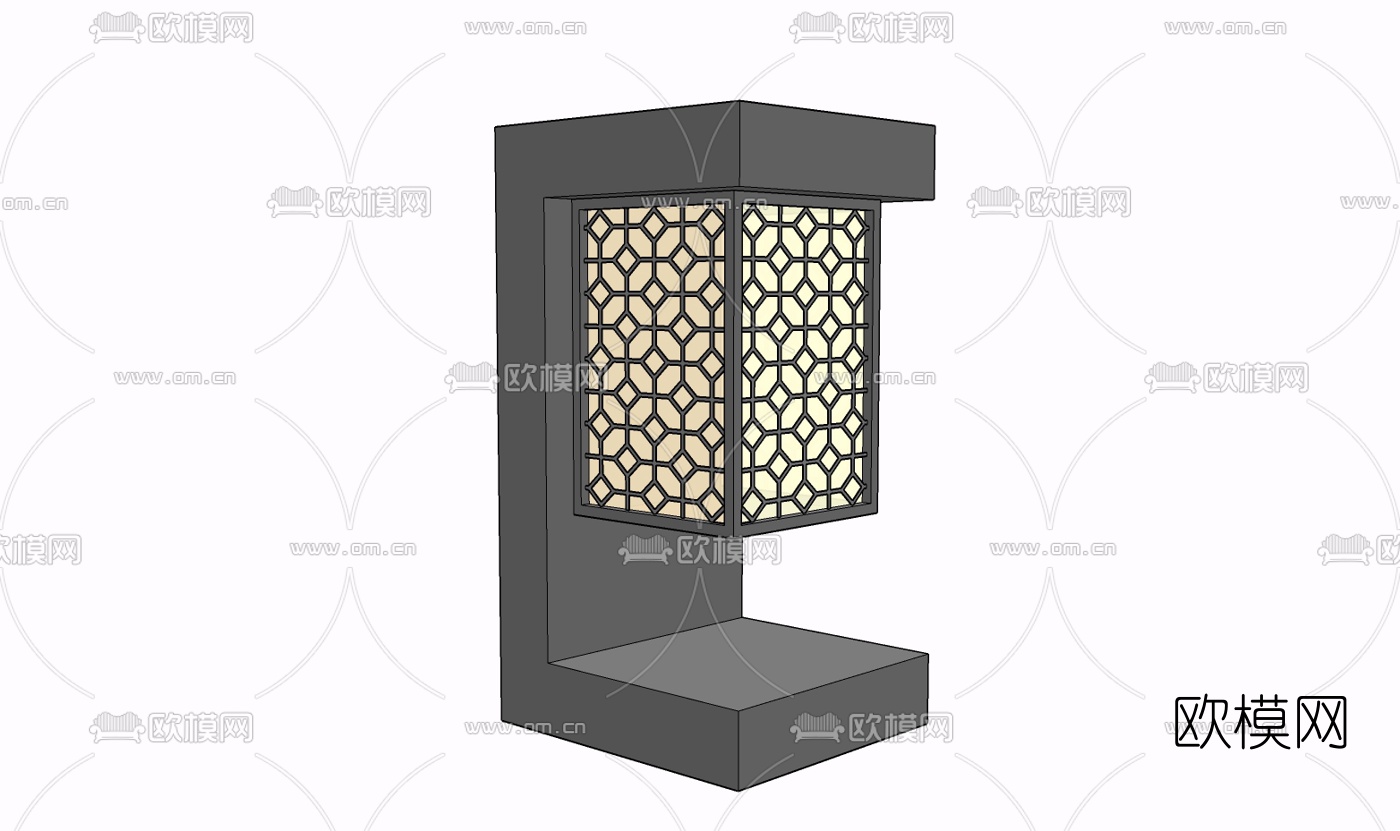 现代景观灯免费su模型下载