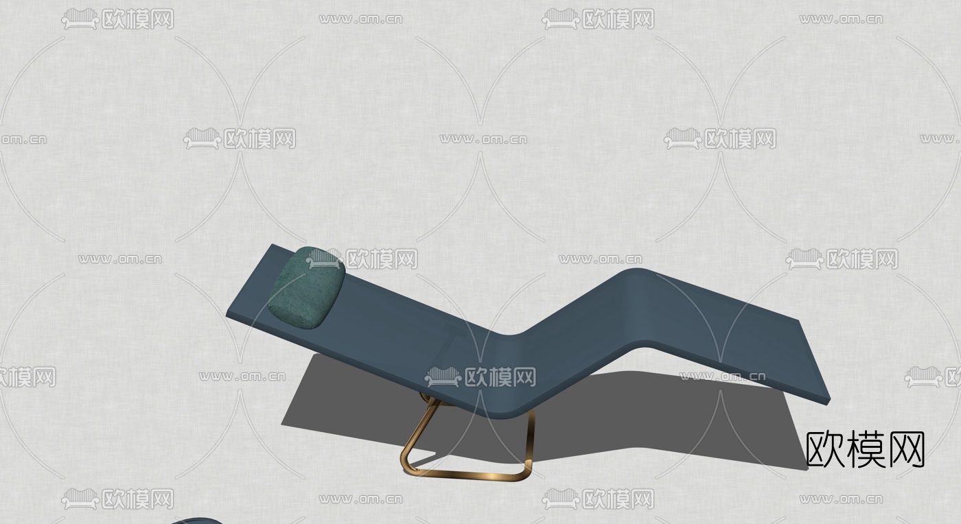 现代异形躺椅组合su模型下载（渲染图4）