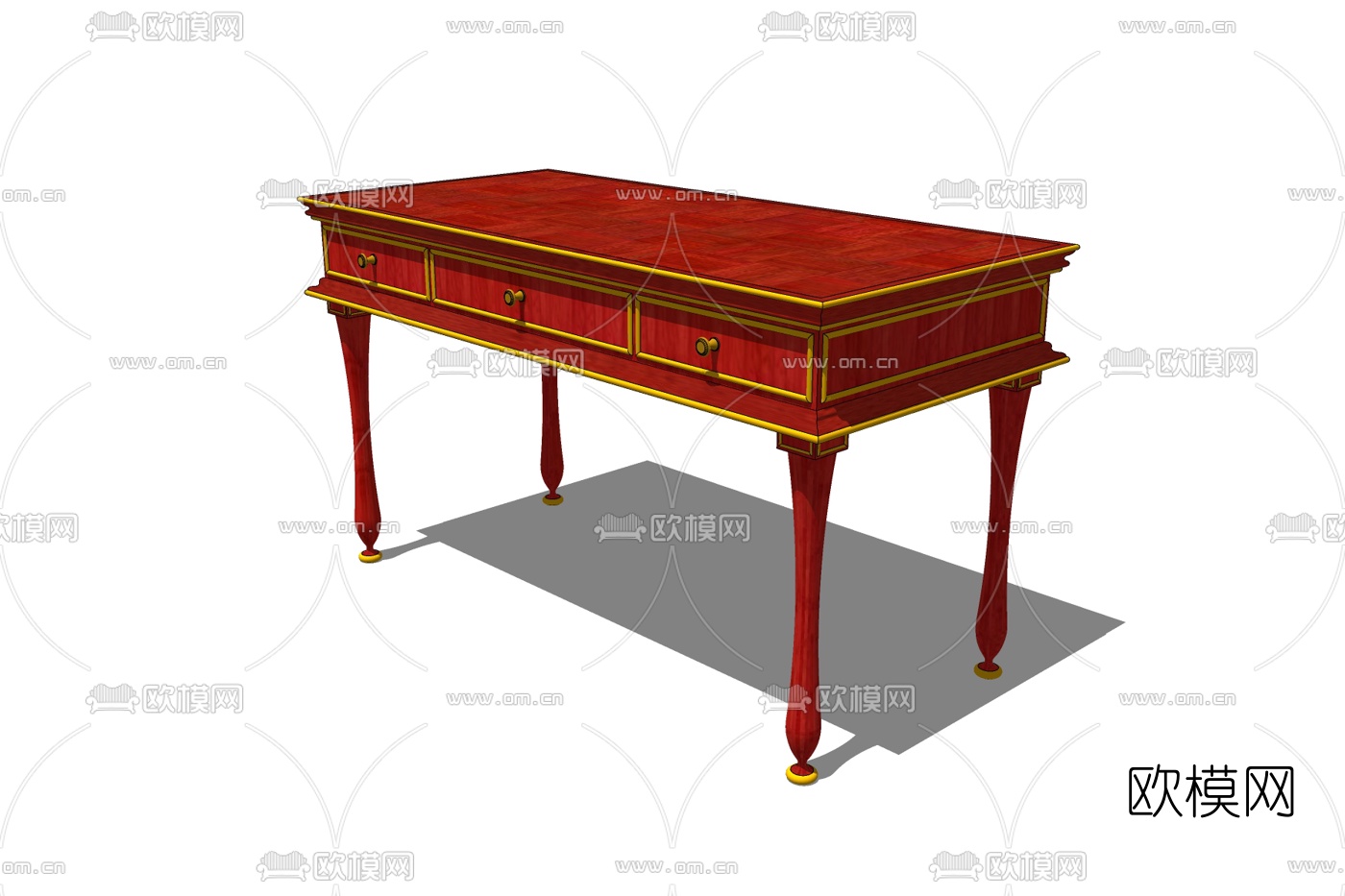 欧式书桌免费su模型下载