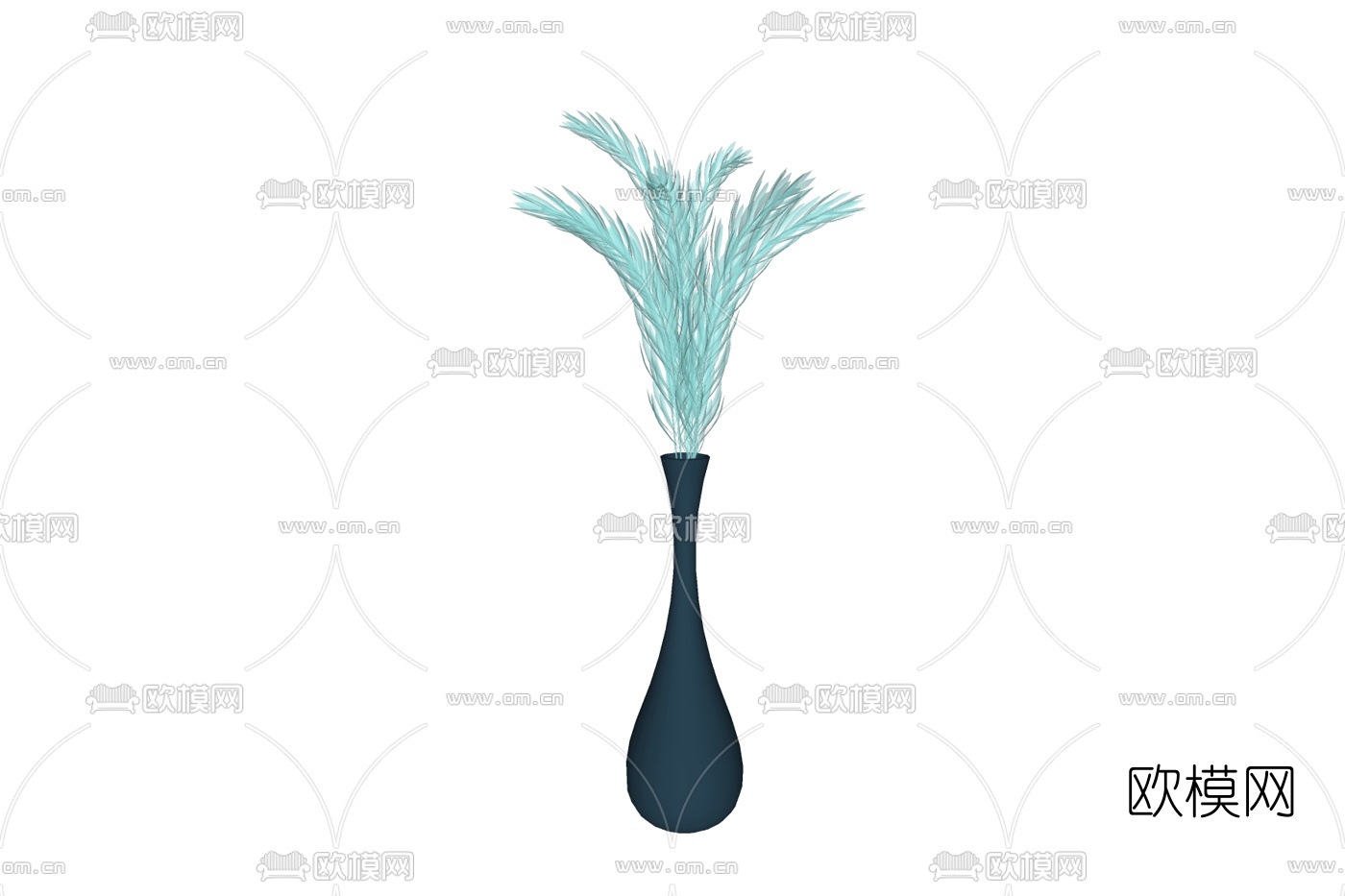 现代花瓶花卉免费su模型