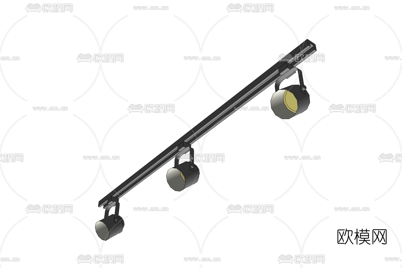 现代金属射灯免费su模型下载
