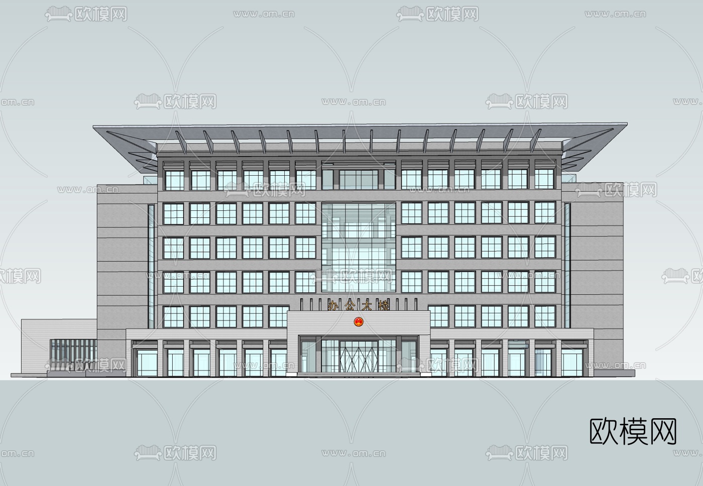 现代党政机关免费su模型下载