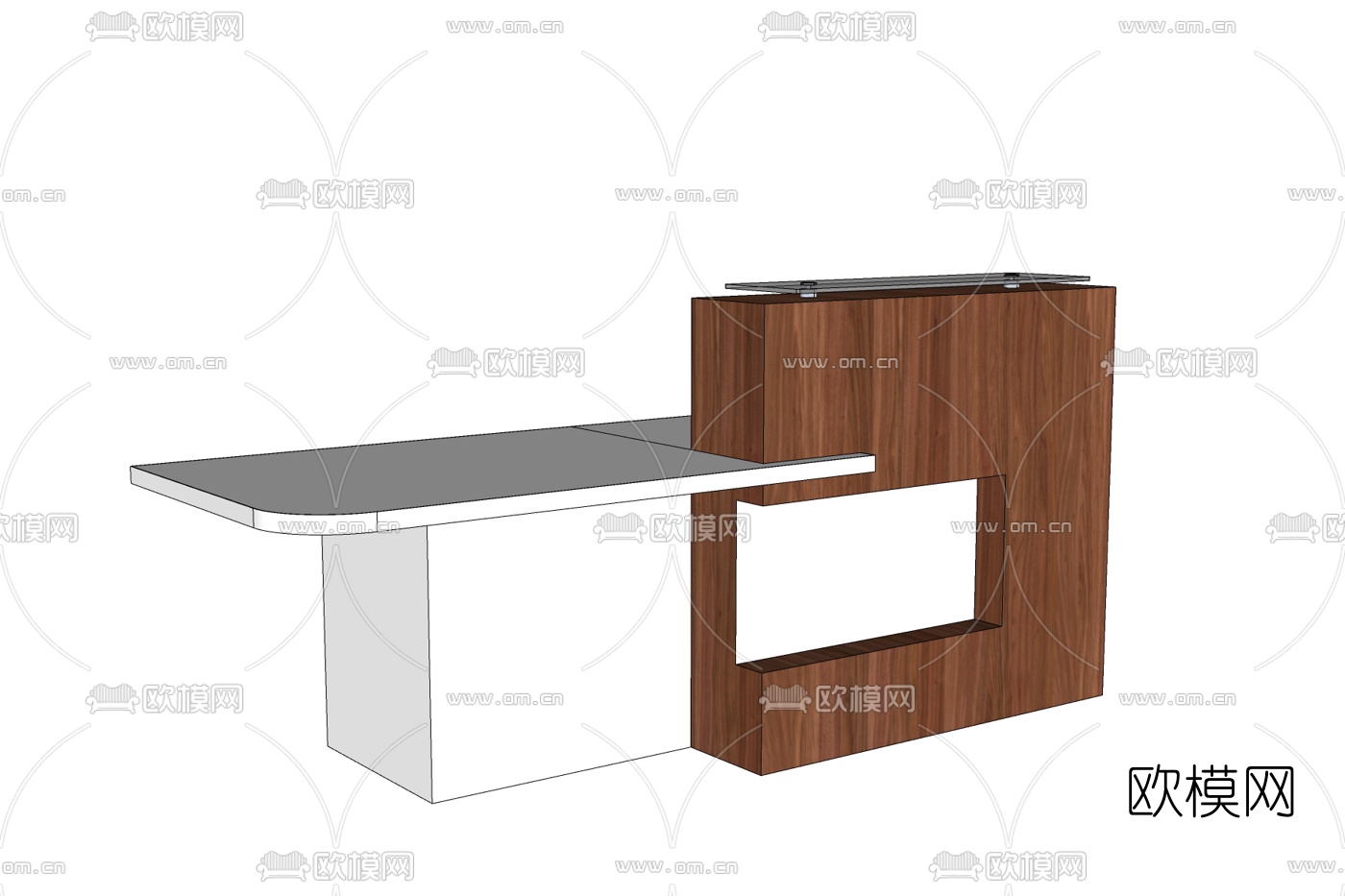 现代前台免费su模型下载