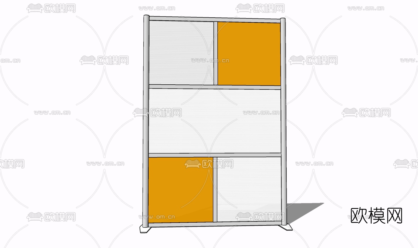 现代屏风隔断免费su模型下载