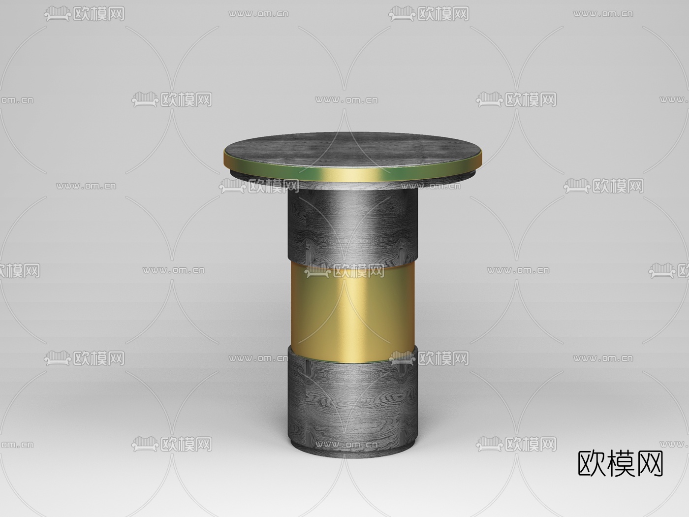 现代轻奢边几圆几3d模型