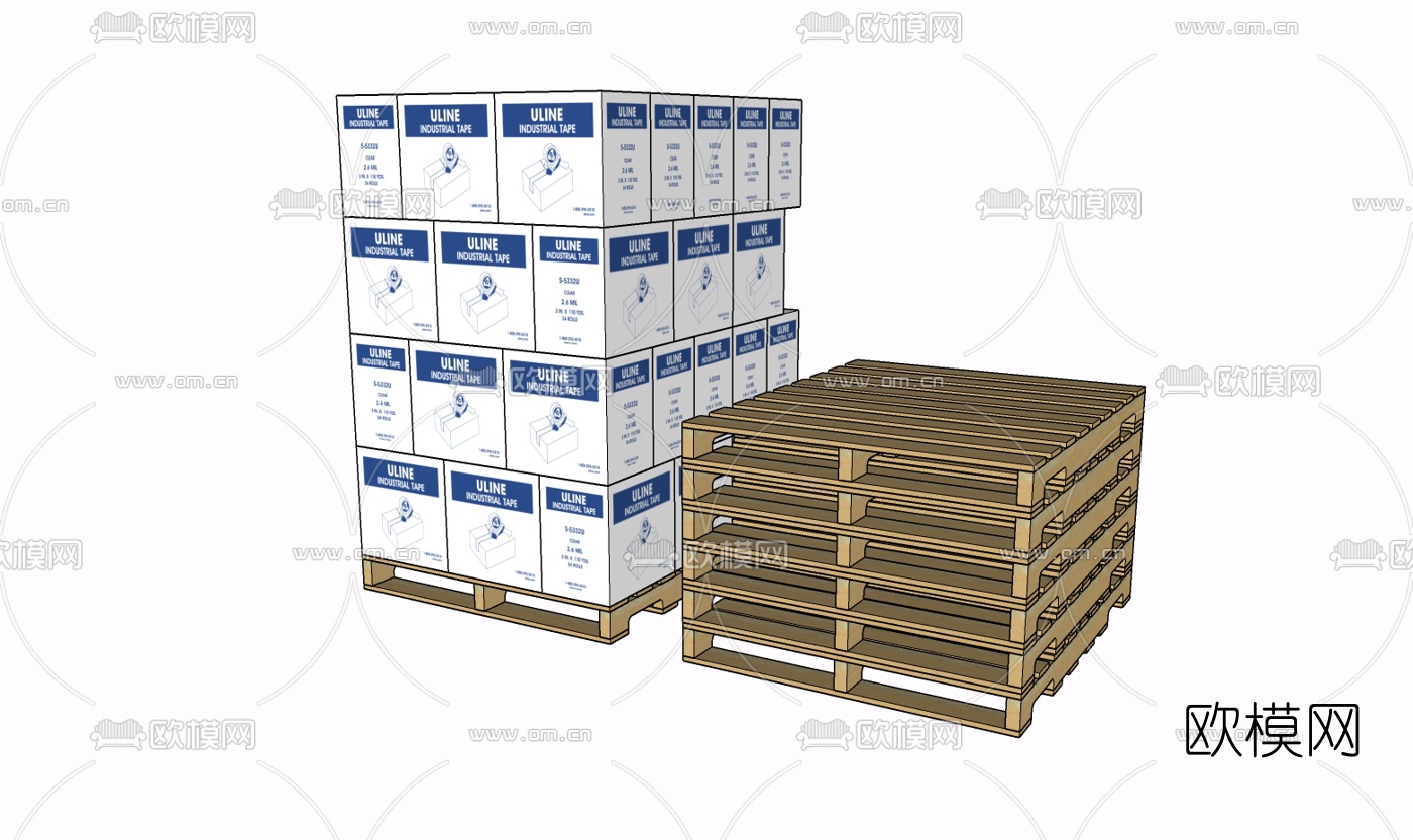 现代实木货架免费su模型下载