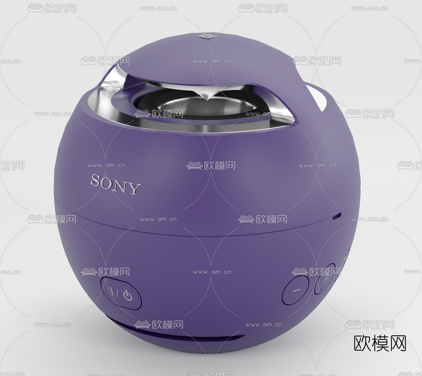 现代索尼扬声器音响3d模型