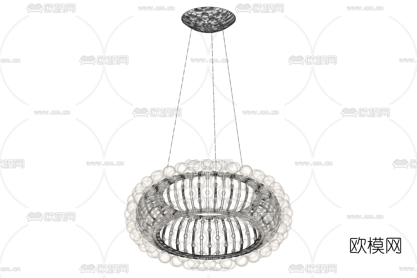 欧式水晶吊灯免费su模型下载