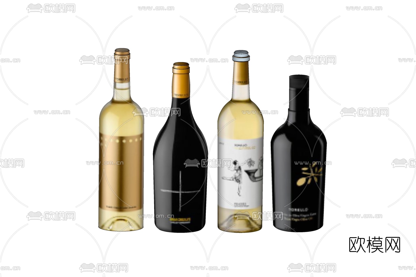 现代酒水免费su模型下载