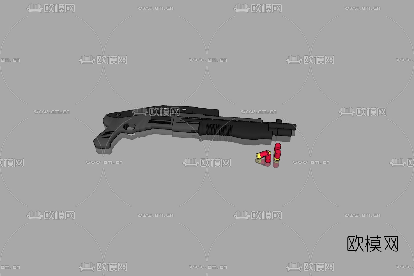 现代手枪免费su模型下载
