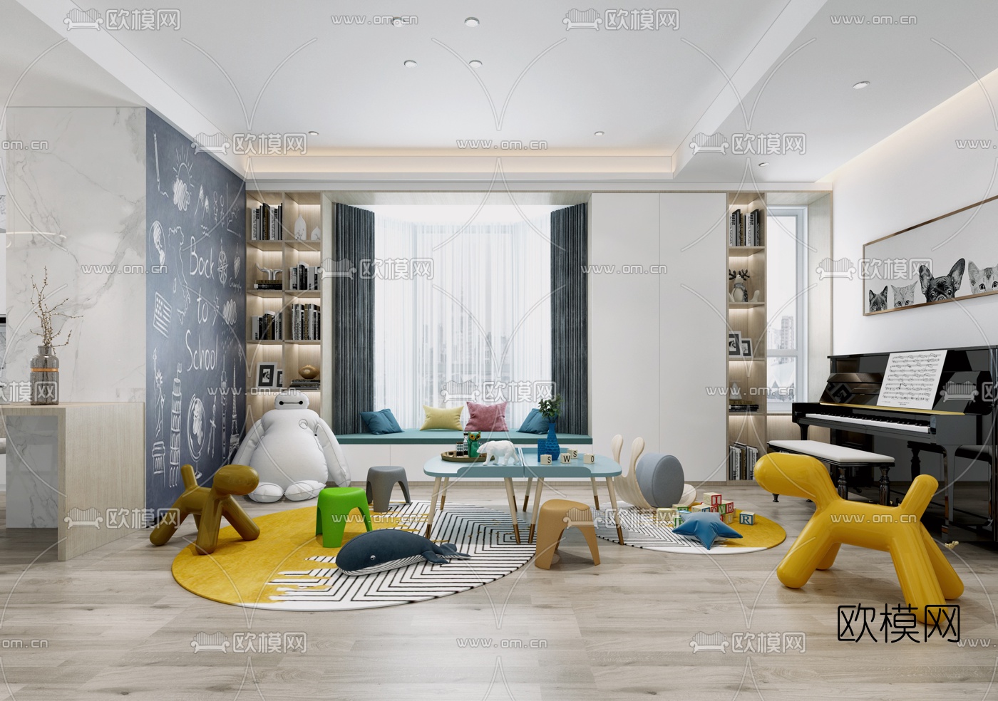 北欧亲子休闲区3d模型