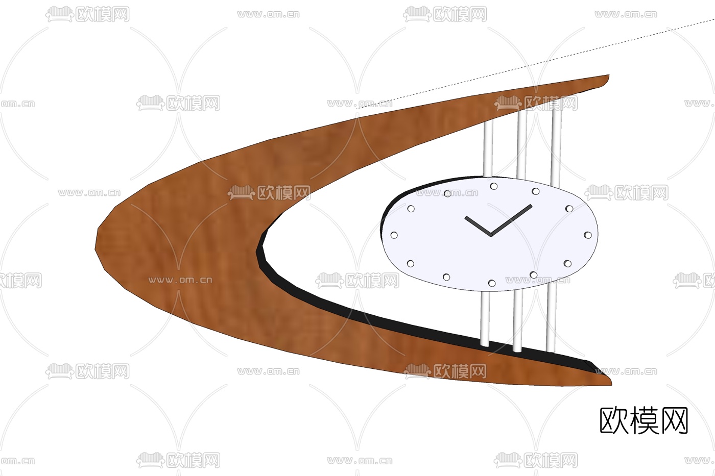 现代时钟免费su模型下载