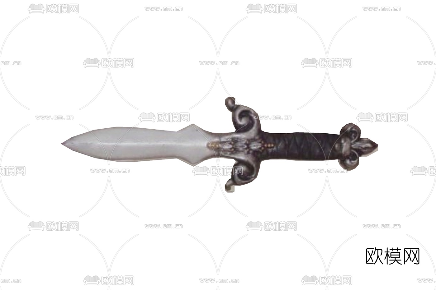 欧式复古匕首免费su模型下载