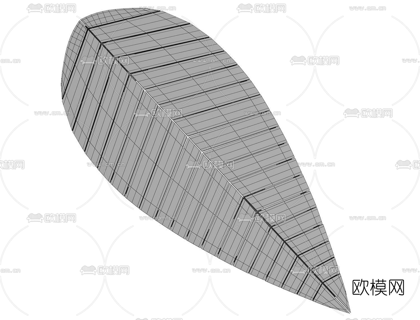 自然风叶子户外椅3d模型下载（渲染图3）