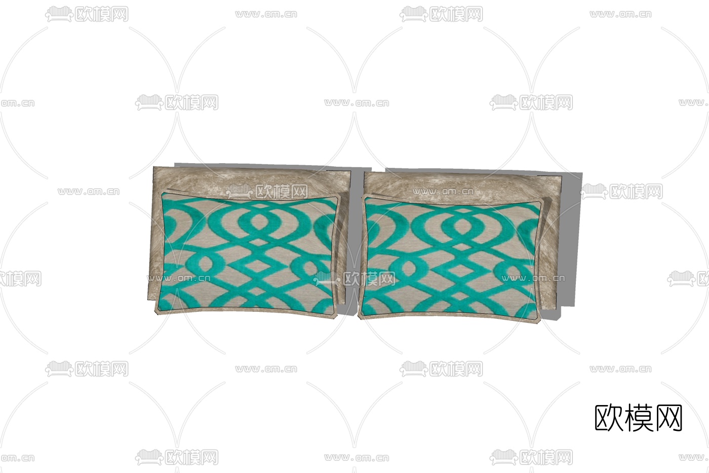 简欧抱枕免费su模型下载