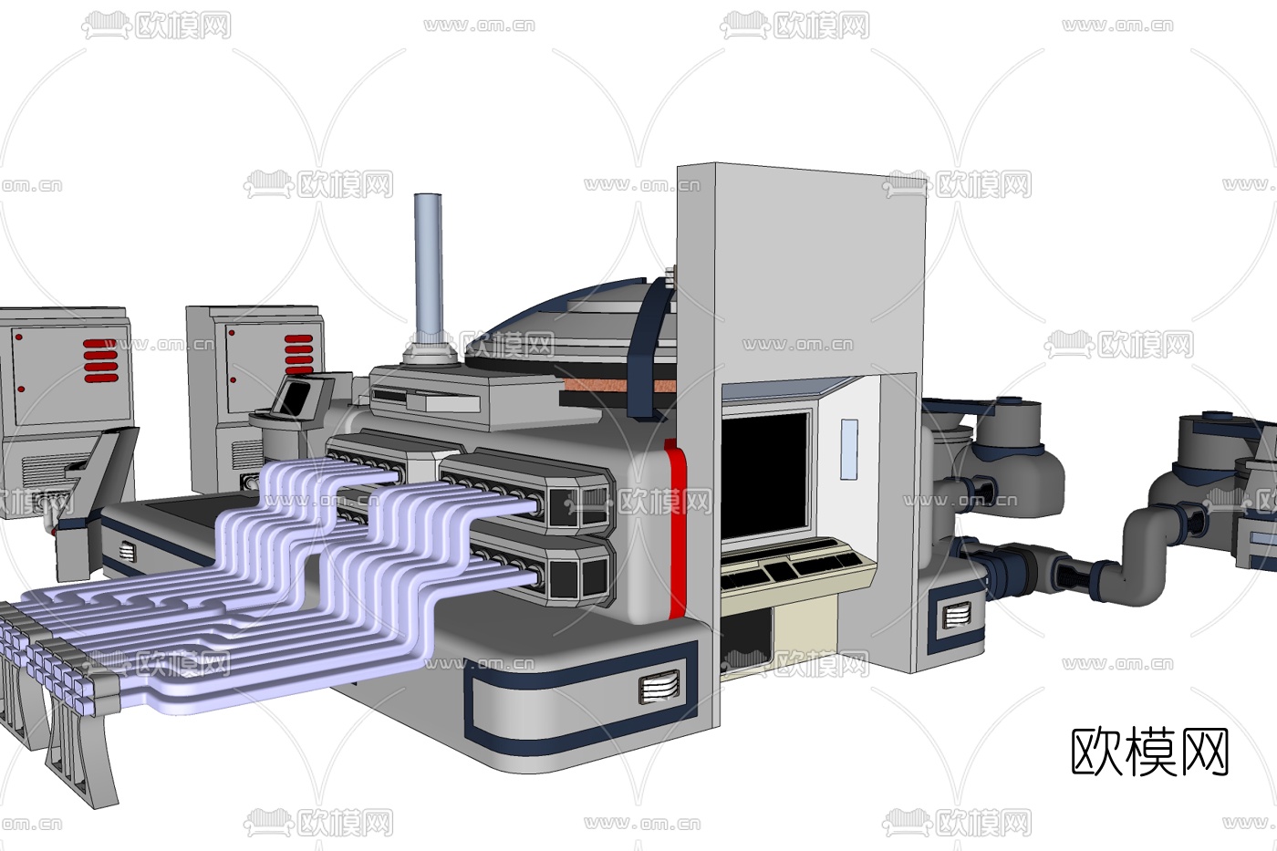 现代工业设备免费su模型下载