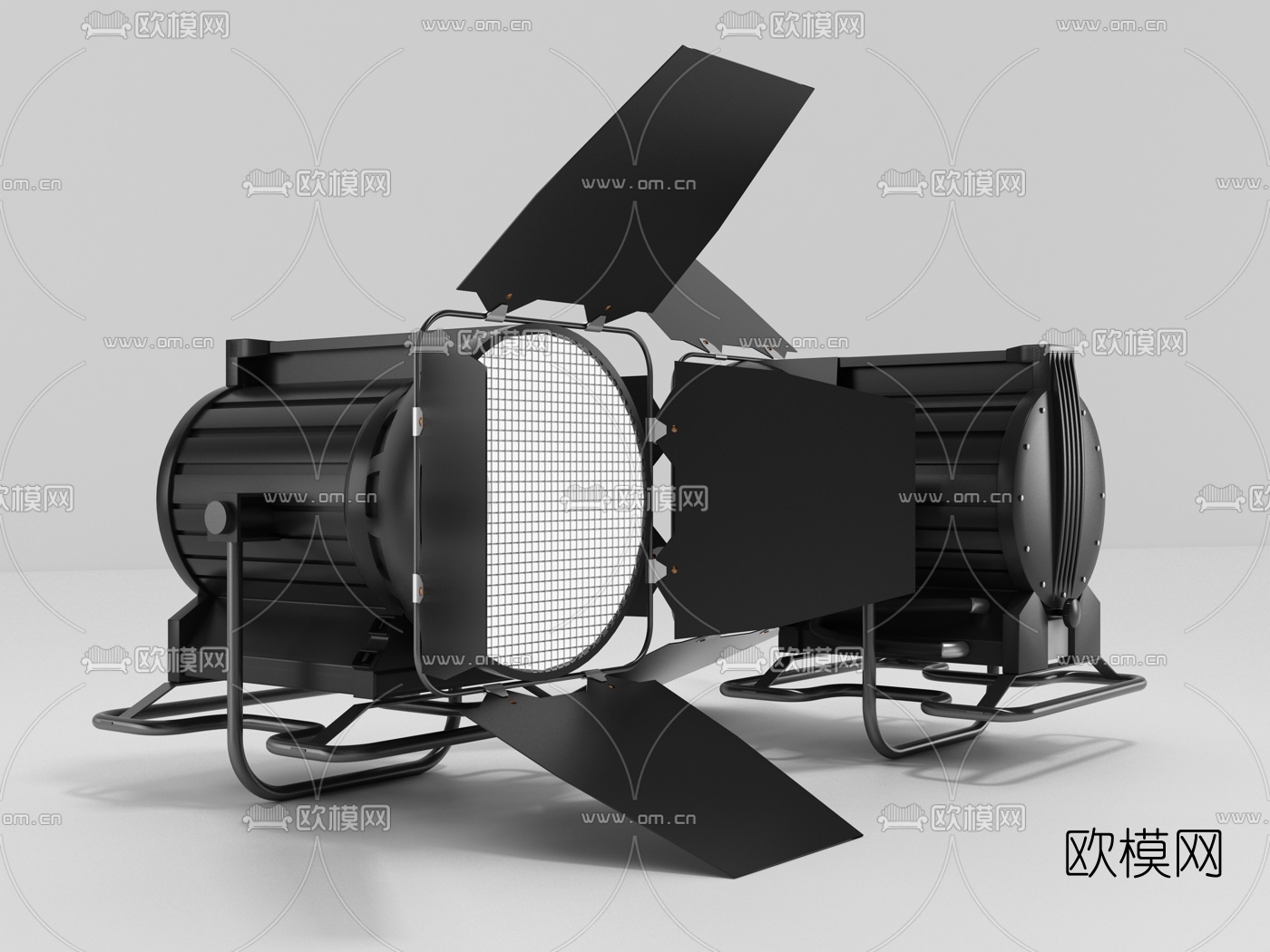 现代舞台投光射灯3d模型下载