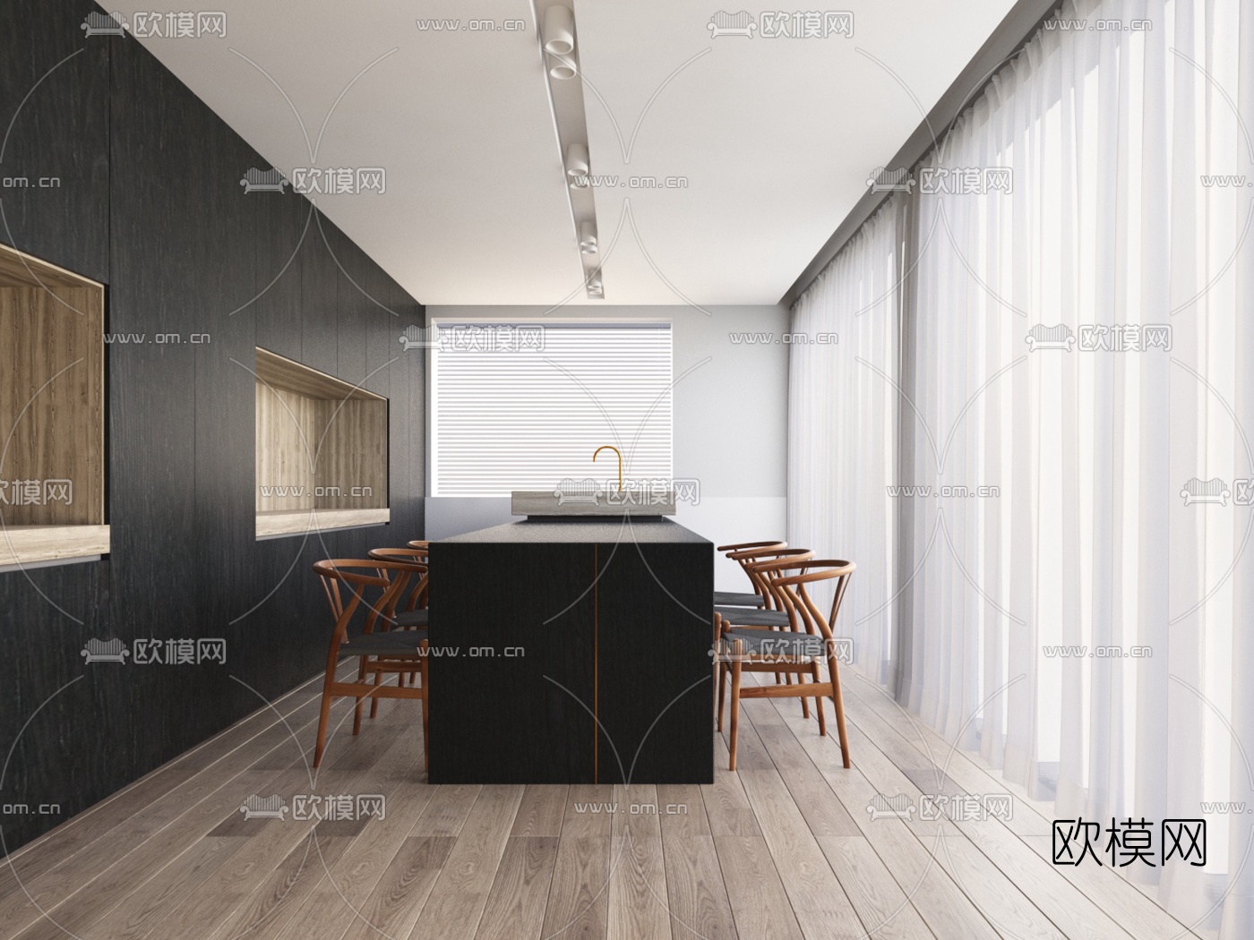 现代餐厅免费3d模型