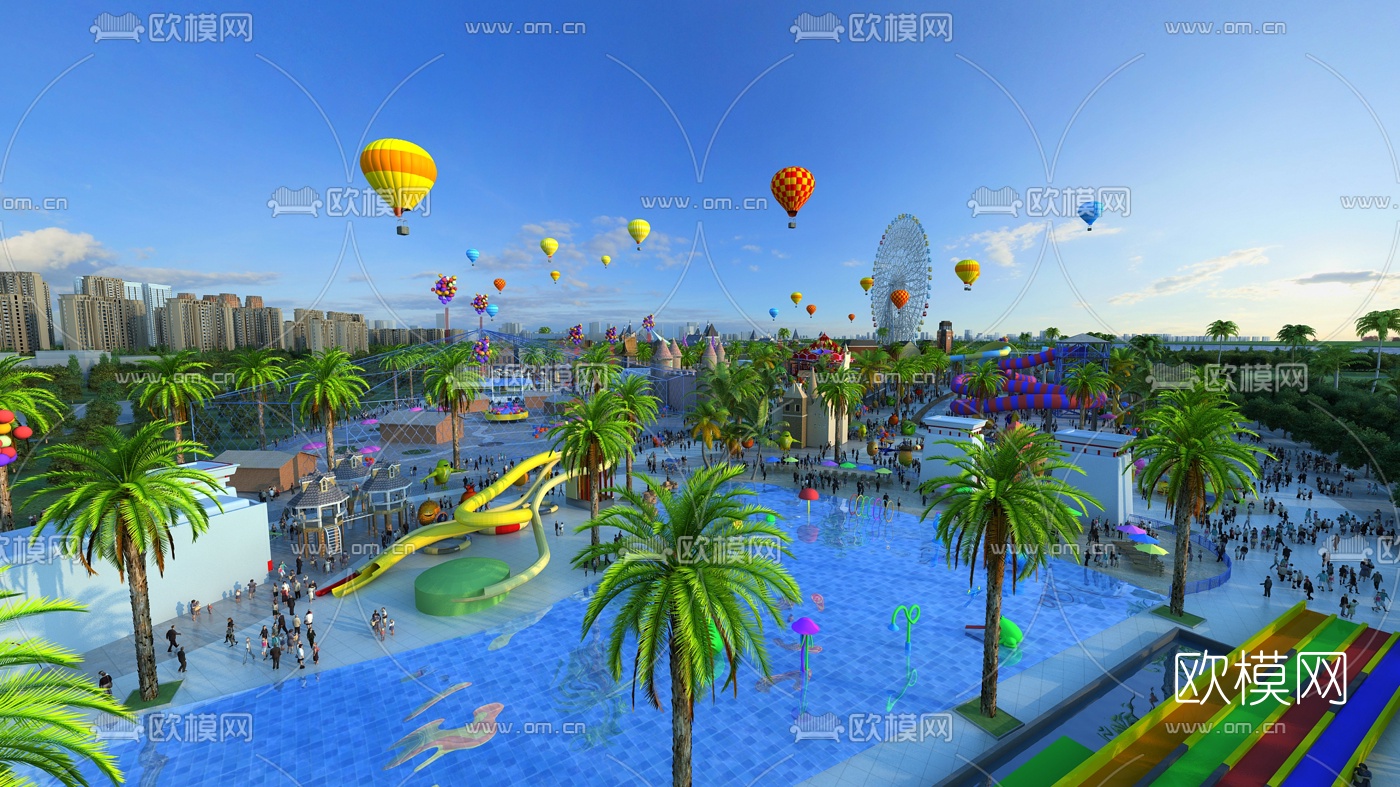 现代游乐场3d模型