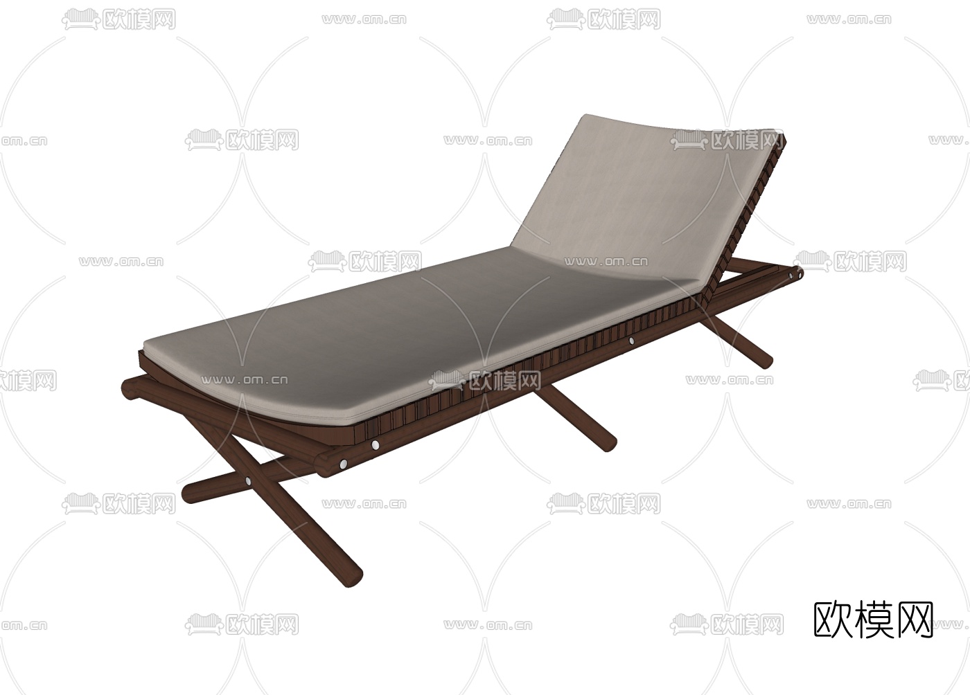 现代躺椅免费su模型下载