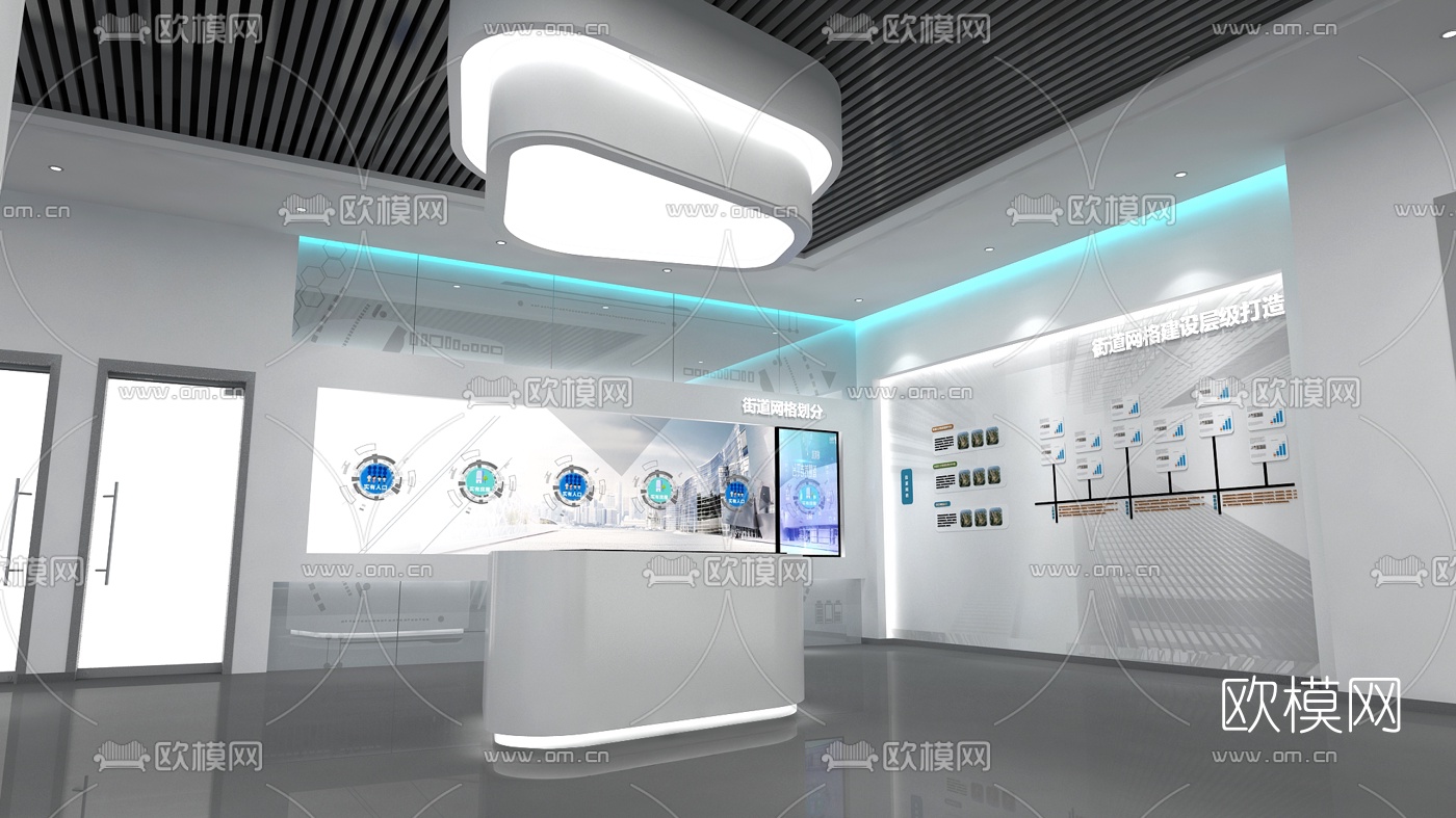 现代科技展厅3d模型