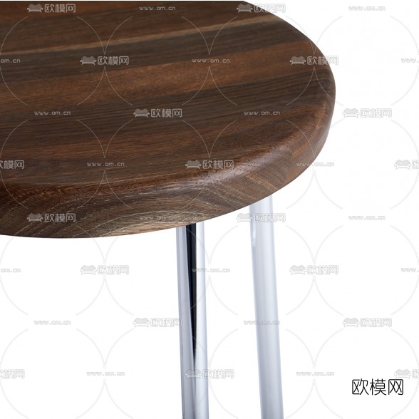 现代实木吧台椅3d模型