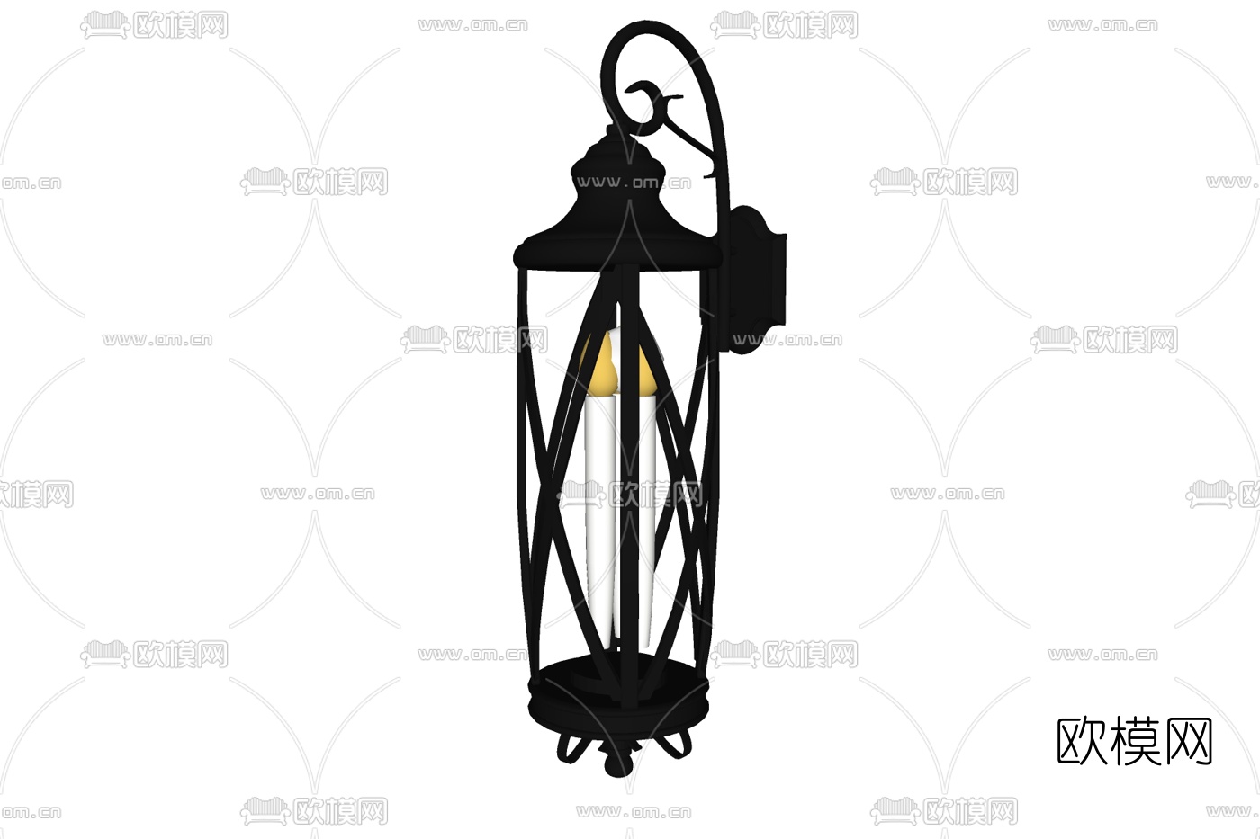 工业风金属壁灯免费su模型下载