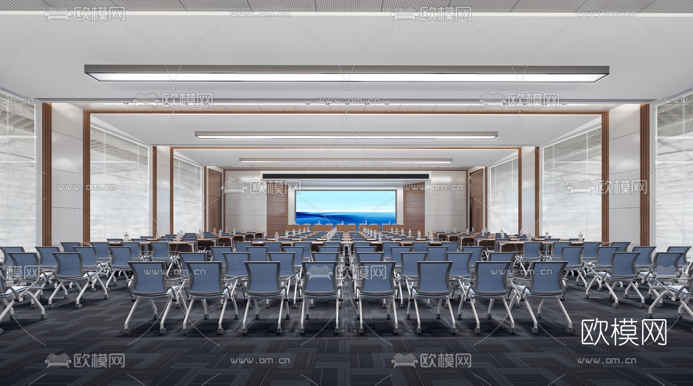 现代大会议室3d模型