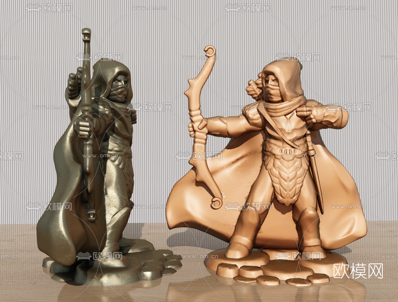 现代弓箭士兵玩具3d模型下载