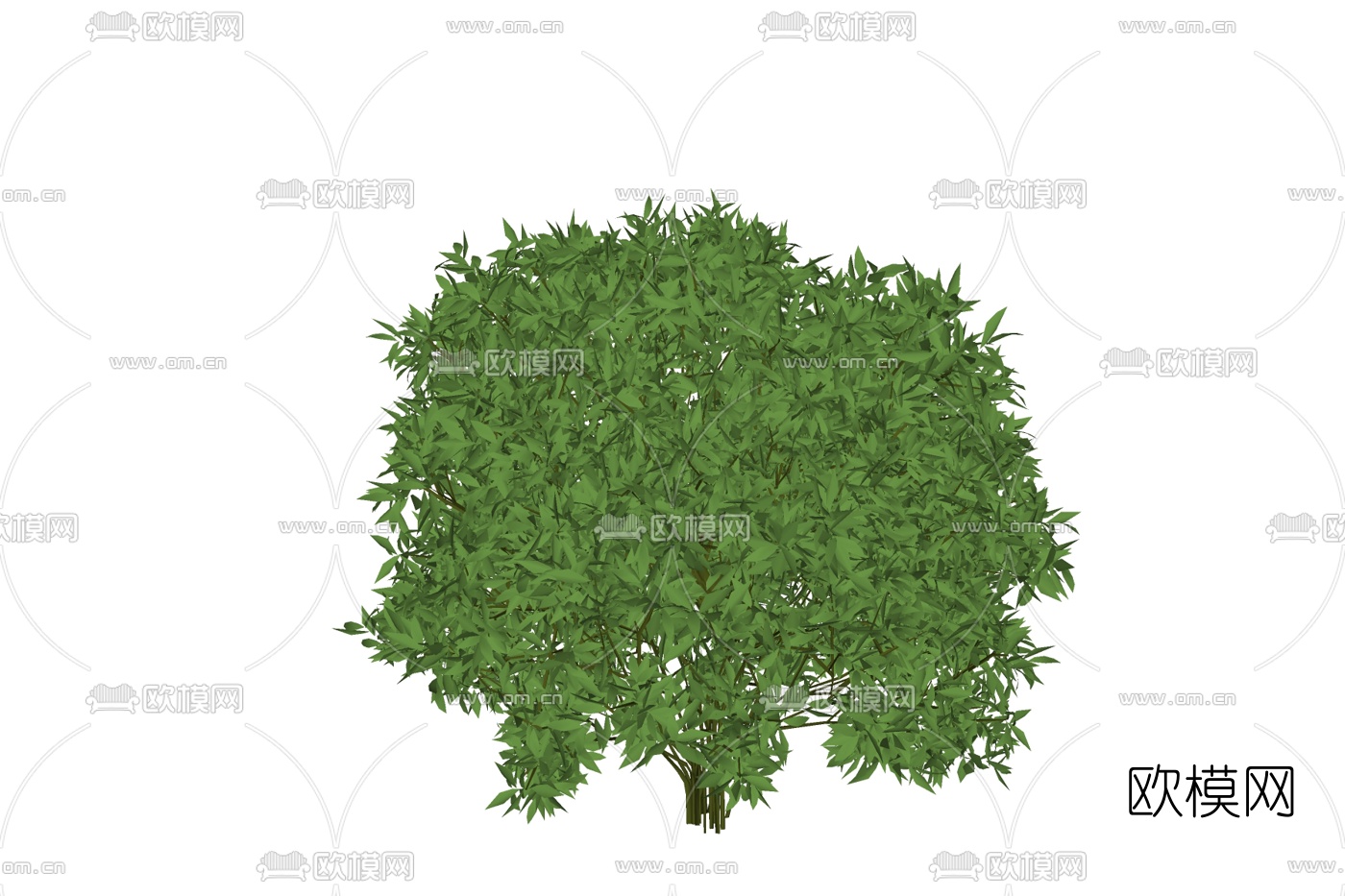 现代灌木丛免费su模型下载