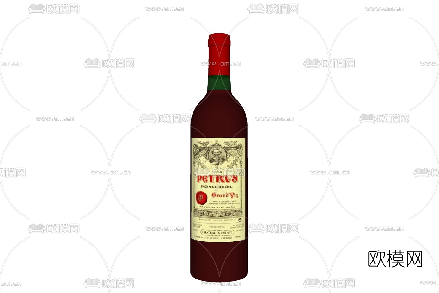 现代帕图斯红酒免费su模型下载