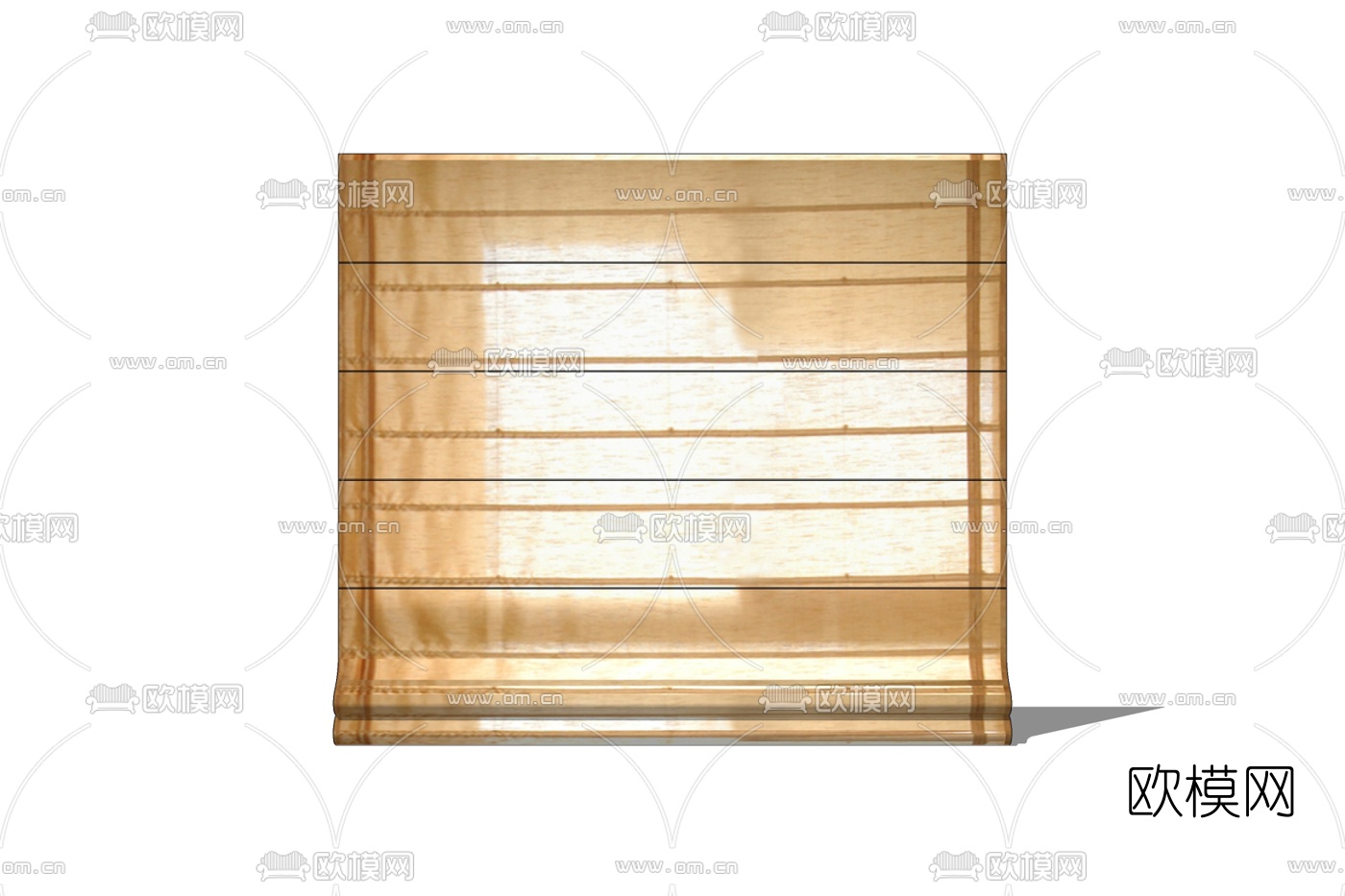 新中式卷帘免费su模型下载