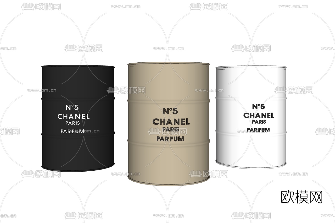 工业风油桶免费su模型下载