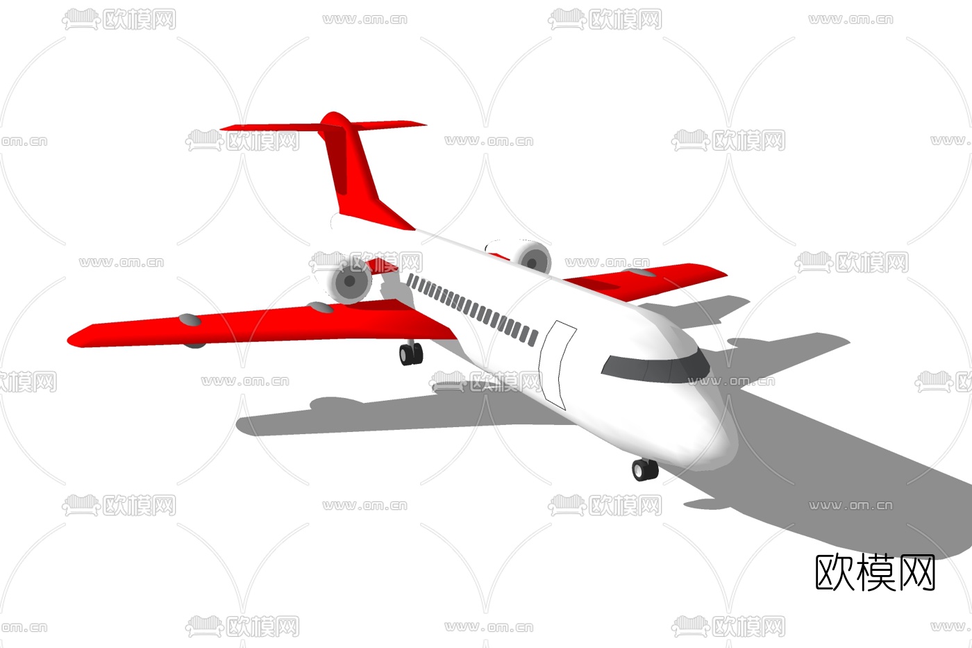 现代飞机免费su模型下载