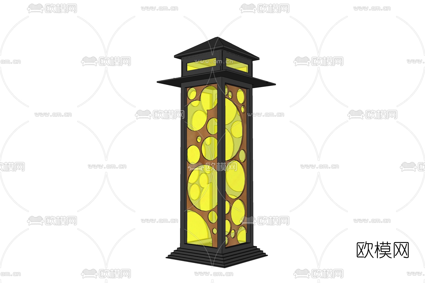 简欧景观灯免费su模型下载