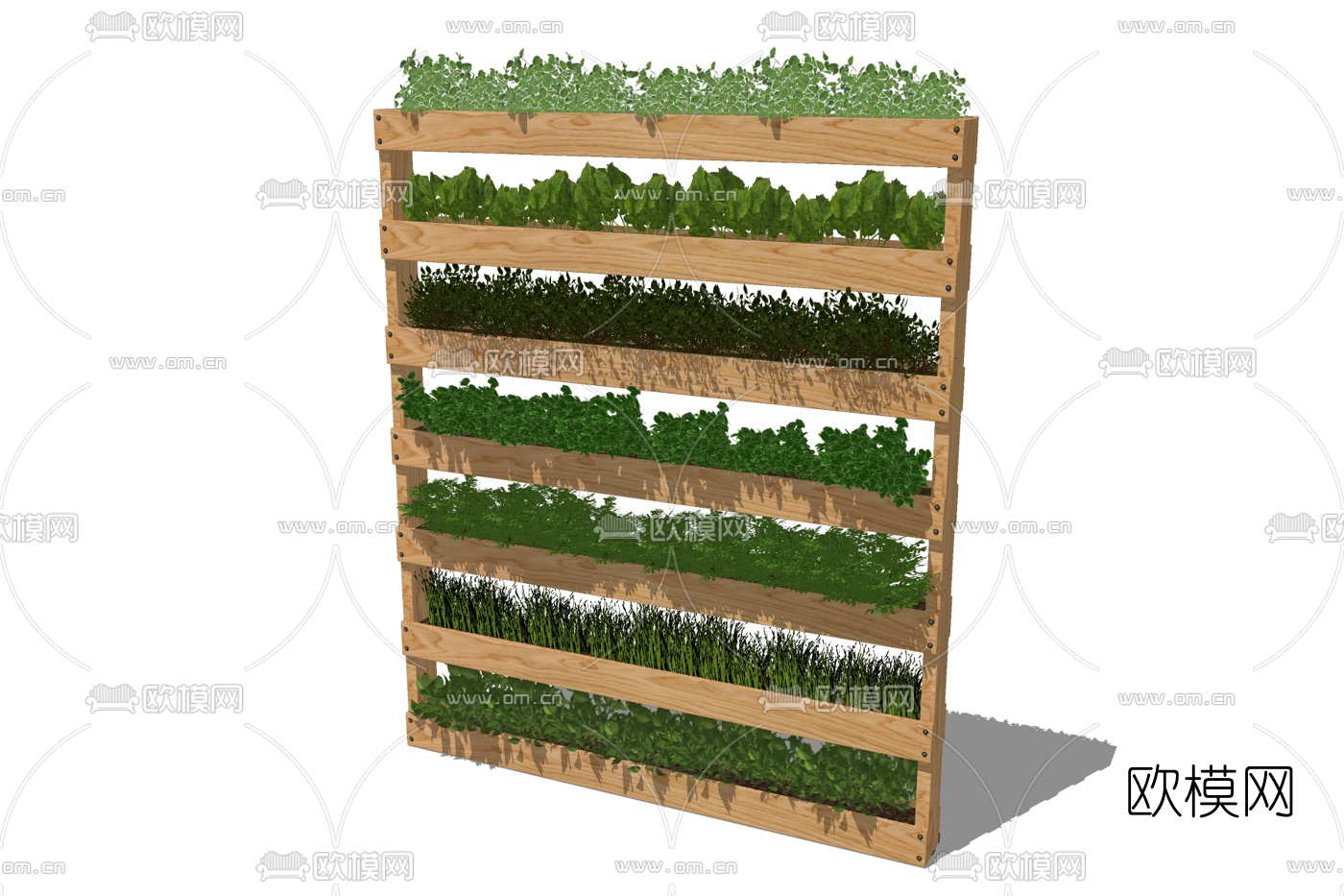 现代植物架免费su模型下载