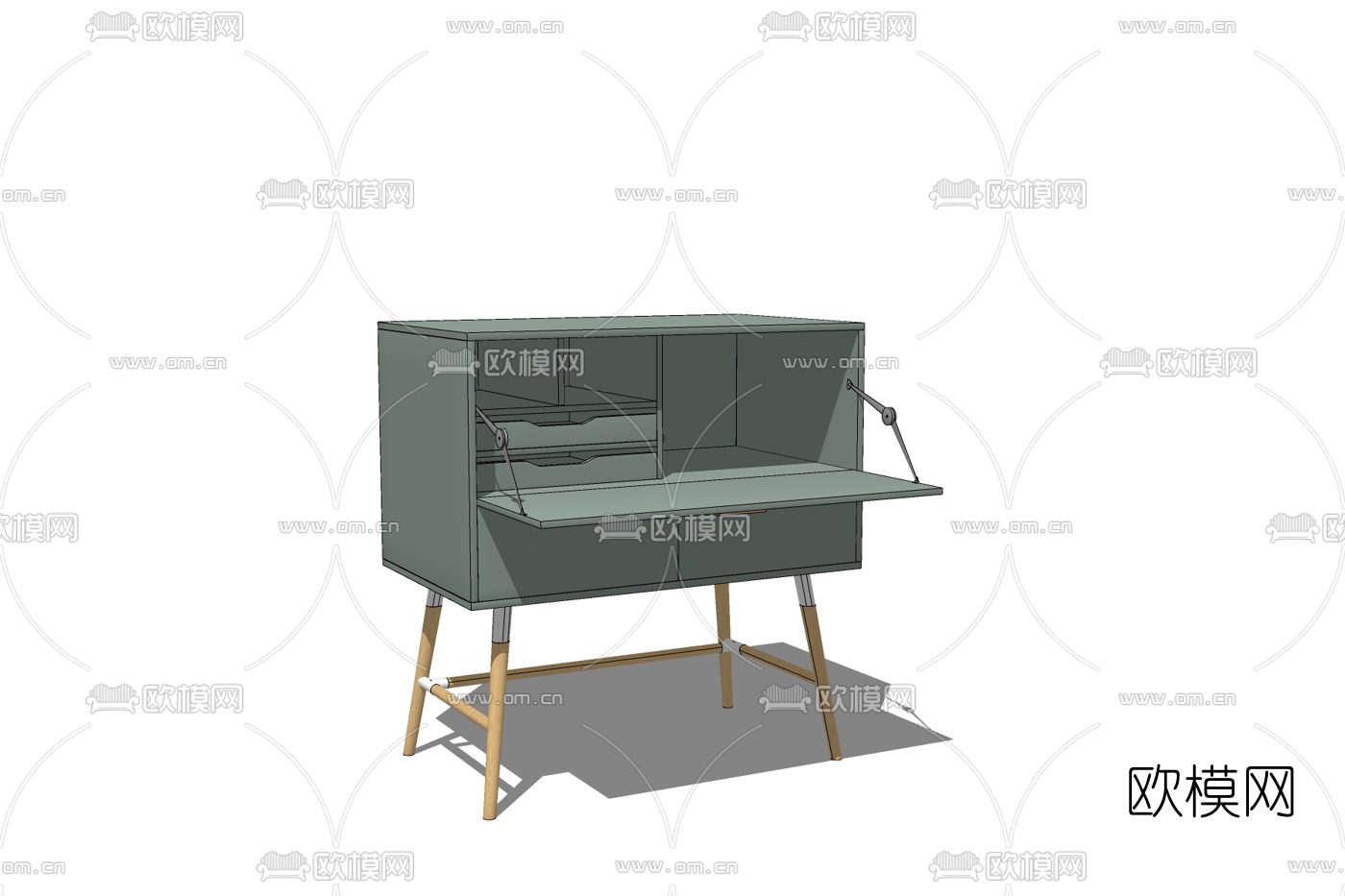 北欧角几免费su模型下载