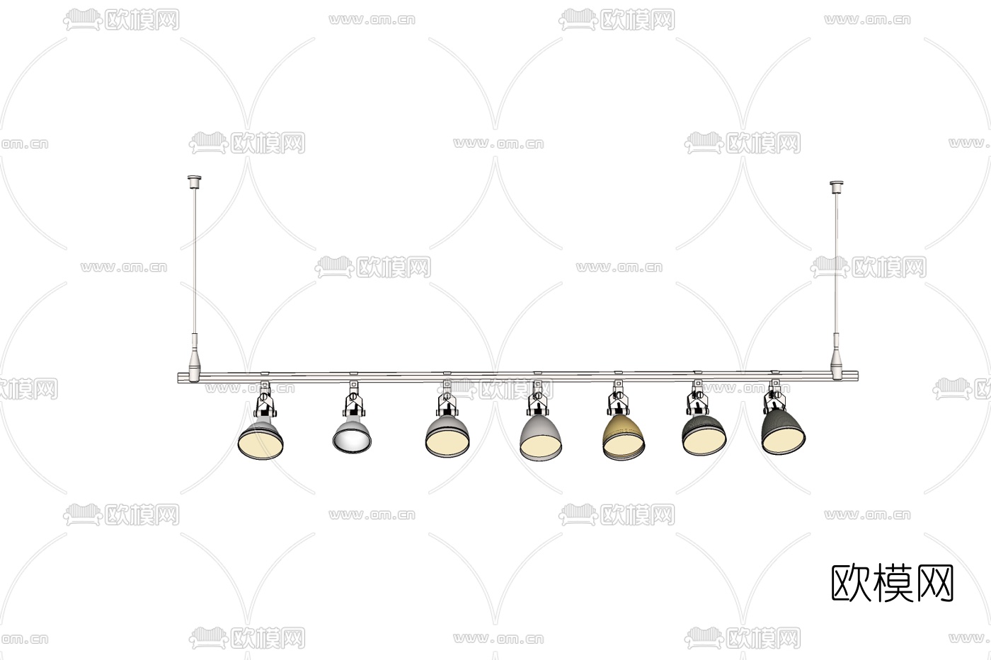 现代舞台灯免费su模型下载