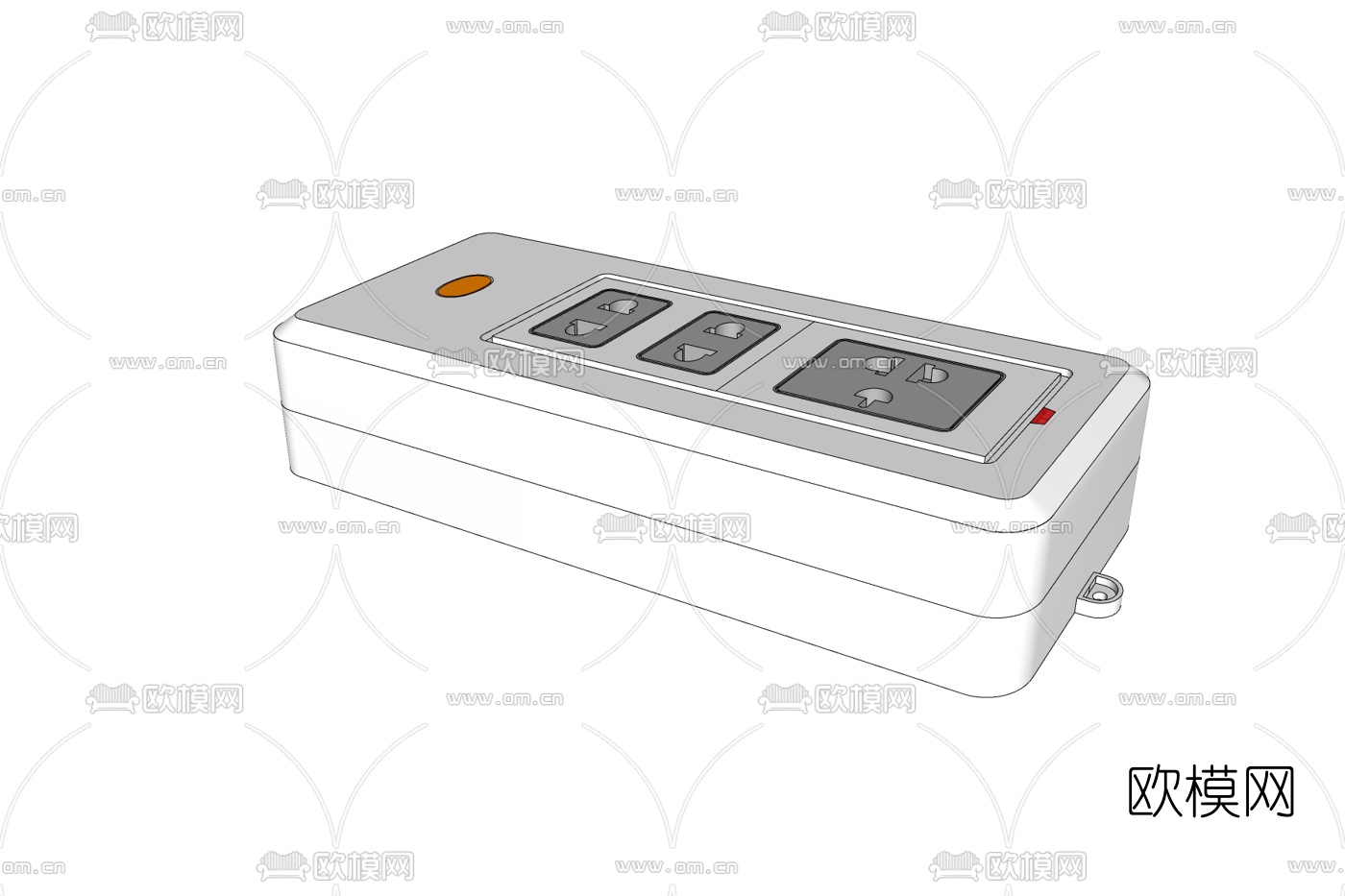 现代排插免费su模型下载