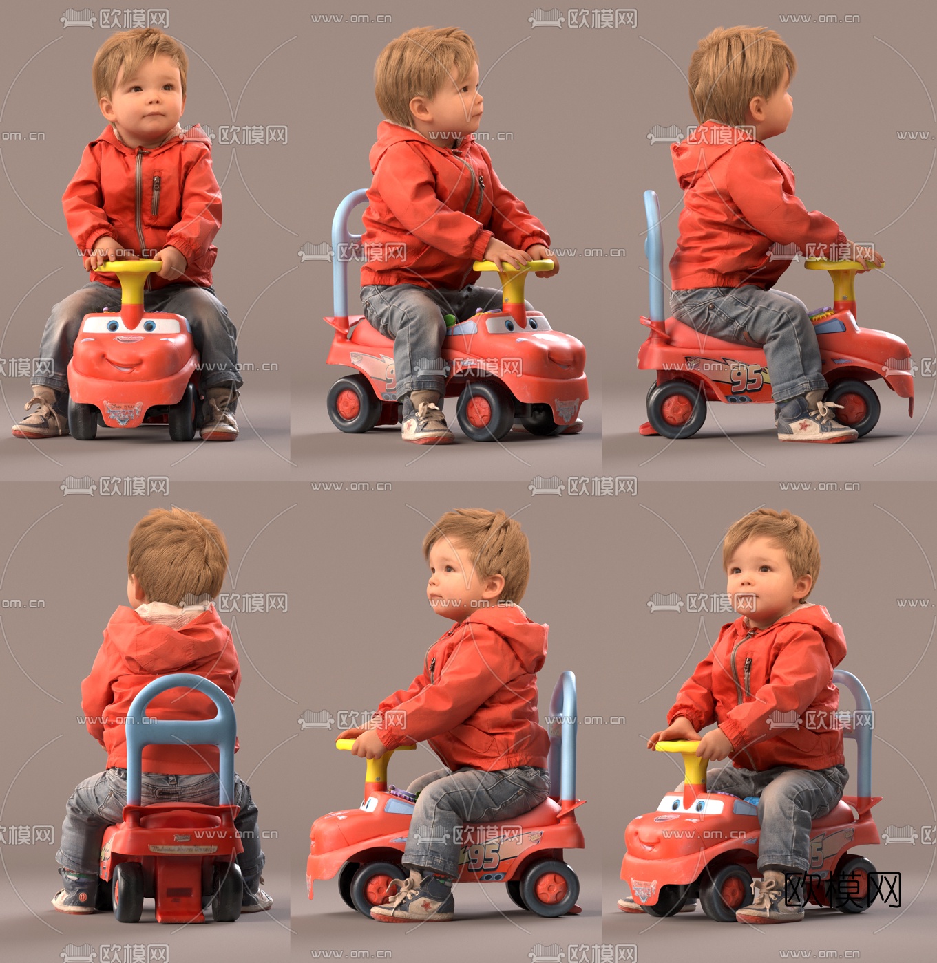 欧式玩具车儿童3d模型下载