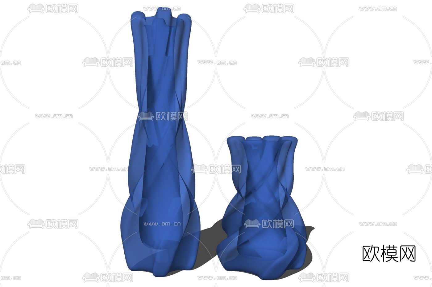 现代玻璃花瓶免费su模型下载