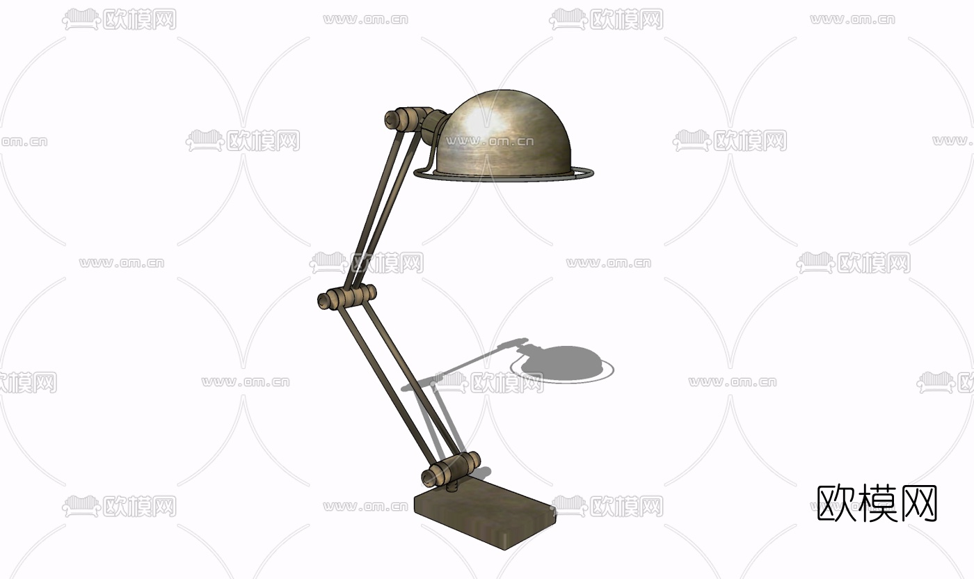 工业风金属台灯免费su模型下载